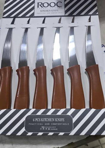 Rooc 6'lı Krem Renk Bıçak Seti - Görsel 3