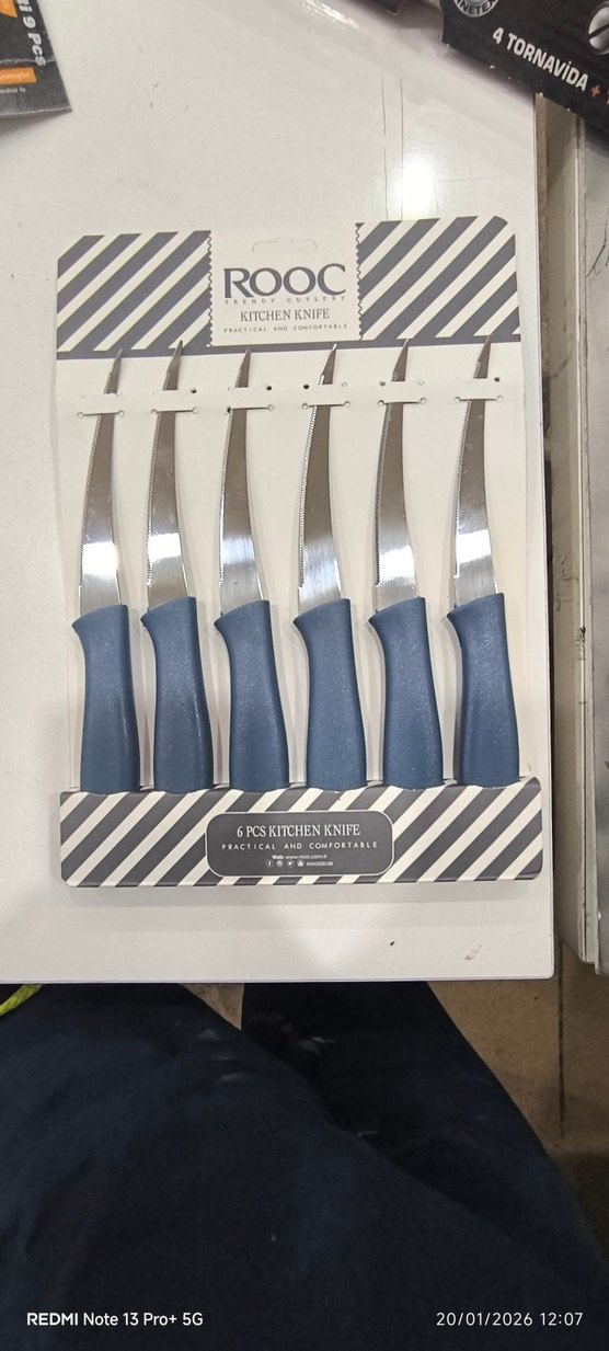 Mavi Saplı 6'lı Mutfak Bıçağı Seti - Görsel 2