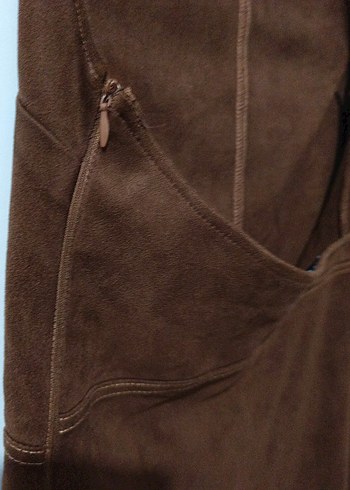 SÜET KAHVERENGİ MİNİ SIRT DEKOLTELİ ELBİSE - Görsel 8