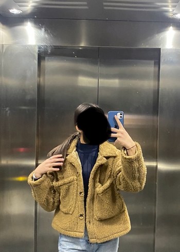 Defacto Kadın Bej Kürklü Oversize Mont