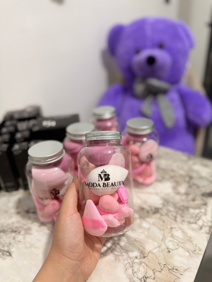 Pastel Pembe Makyaj Süngeri Seti - Görsel 2