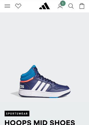 Adidas Erkek Çocuk Renkli Bağcıklı Spor Ayakkabı