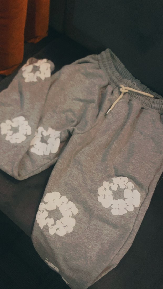 S-M Kadın erkek Denim tears eşofman altı - Görsel 2