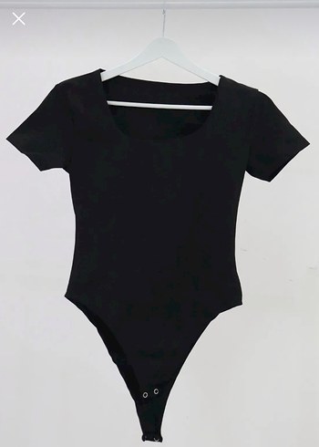 Siyah Kısa Kollu Kadın Zıbın Body