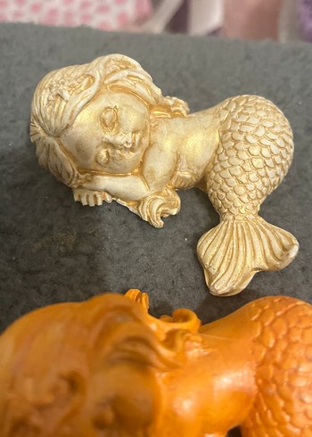 Boncuk Detaylı Retro Denizkızı Broş Seti - Görsel 5