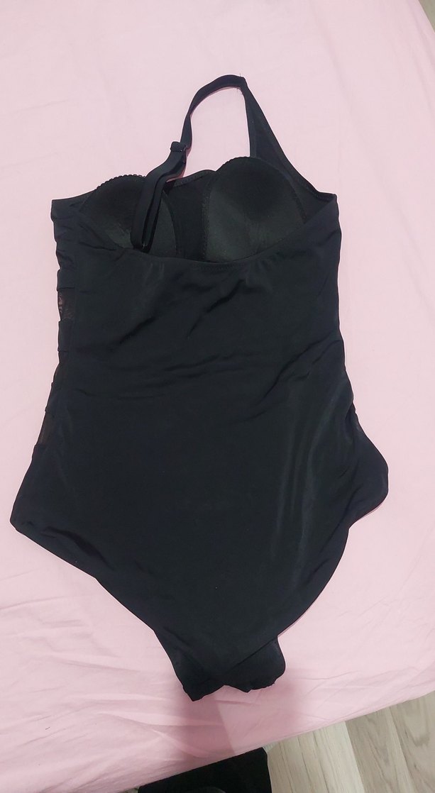 Siyah Tek Omuzlu Kemerli Mayo - Görsel 3