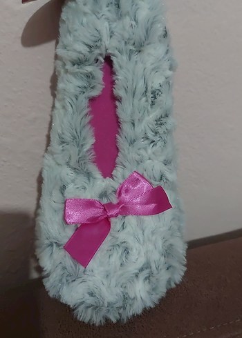 Gri Kadın Triko Yün Ev Terliği - Görsel 3