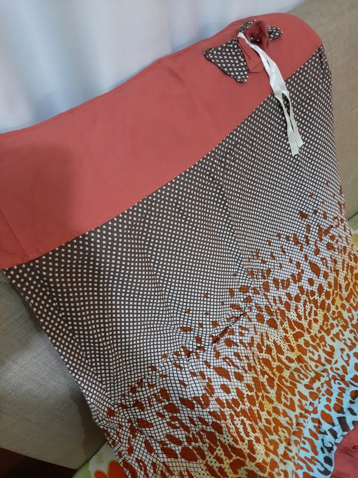 Bol Kesim Renkli Hamile Uzun Etek - Görsel 2