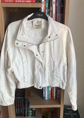 Pull and Bear Pull&Bear beyaz kot ceket