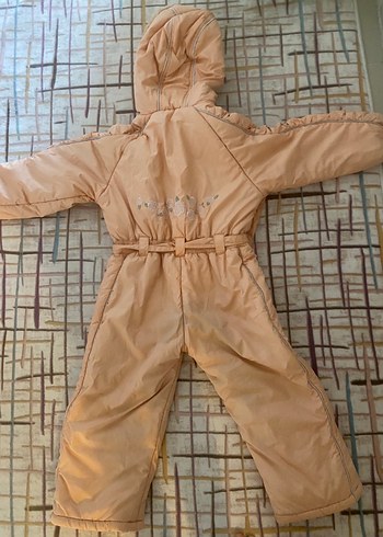 Kürklü Kapüşonlu Bebek Kız Tulumu kamp - Görsel 5