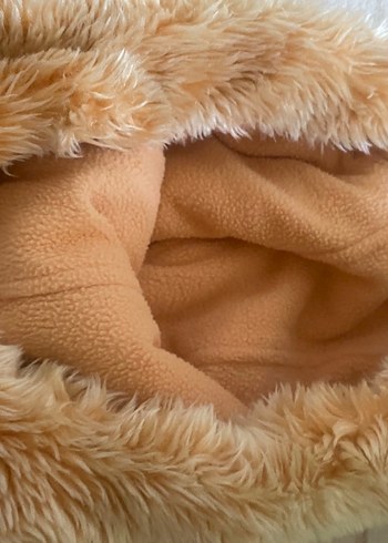 Kürklü Kapüşonlu Bebek Kız Tulumu kamp - Görsel 4