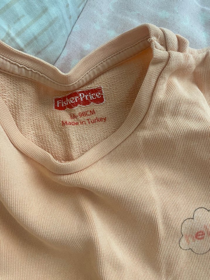 Pembe Baskılı Uzun Kollu Bebek Kıyafet Takımı - Görsel 3