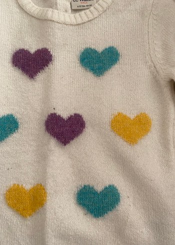 Renkli Nakışlı Kız Triko Kazak - Görsel 2