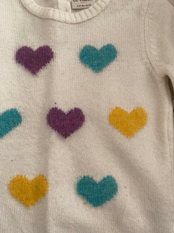 Renkli Nakışlı Kız Triko Kazak - Görsel 2