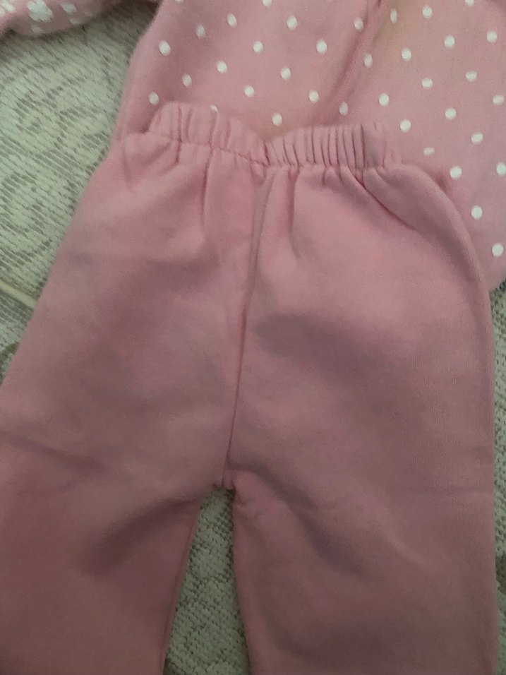 Kız Bebek Kapüşonlu Fermuarlı Pembe Takım - Görsel 3