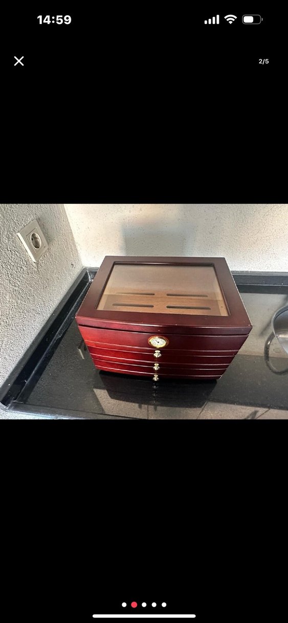 Bordo Ahşap HUMİDOR - Görsel 2