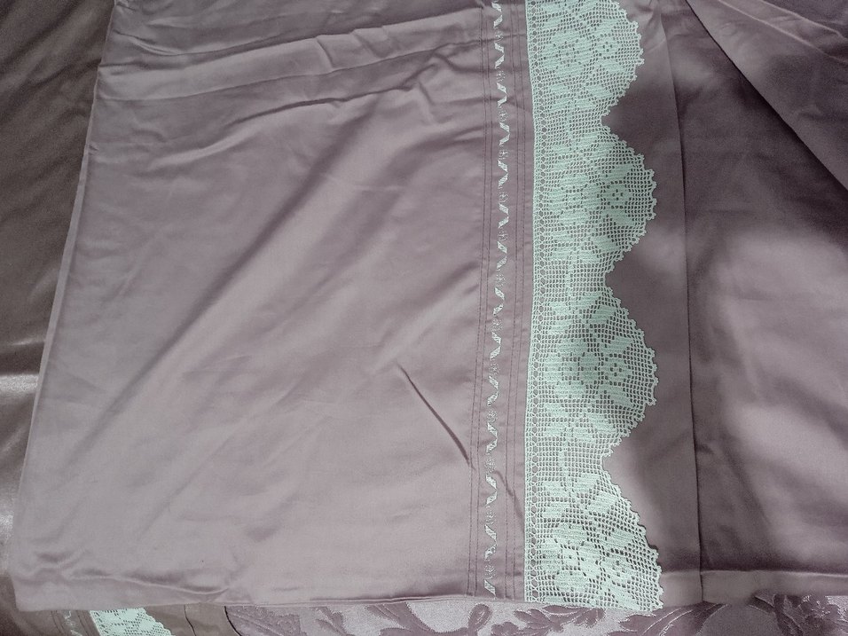 dantelli, lastikli çarşaflı,pamuk nevresim takımı çeyizlik sıfır - Görsel 5