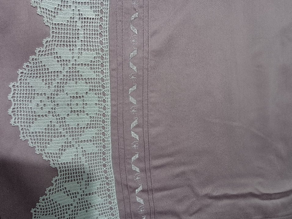 dantelli, lastikli çarşaflı,pamuk nevresim takımı çeyizlik sıfır - Görsel 4