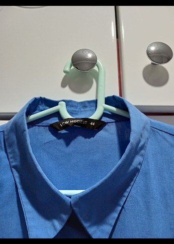 LCW mavi tunik gömlek balon kol - Görsel 5