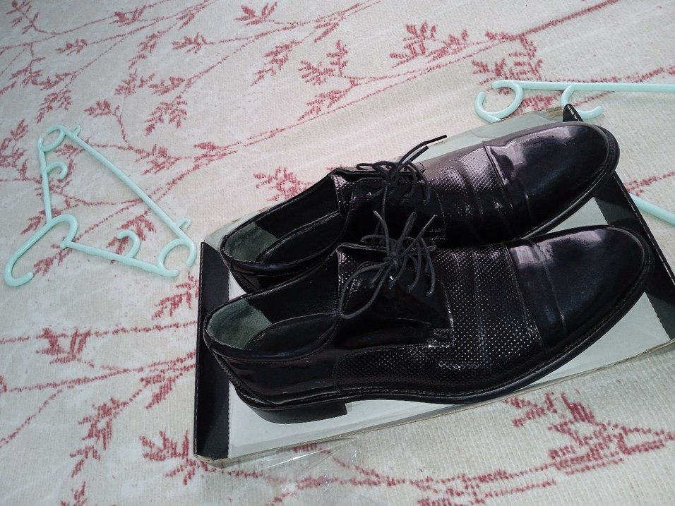 Klasik Siyah Erkek Deri Ayakkabı 43 numara - Görsel 4