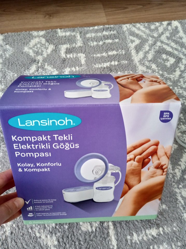 göğüs süt pompasi elektrikli lansinoh - Görsel 2