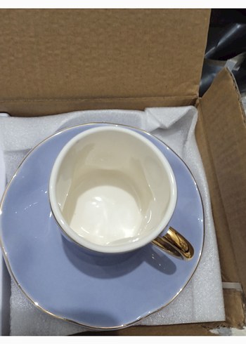 ikili fincan takımı mavi pastel - Görsel 6