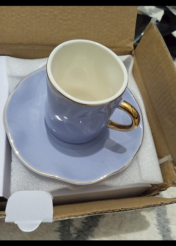 ikili fincan takımı mavi pastel - Görsel 4