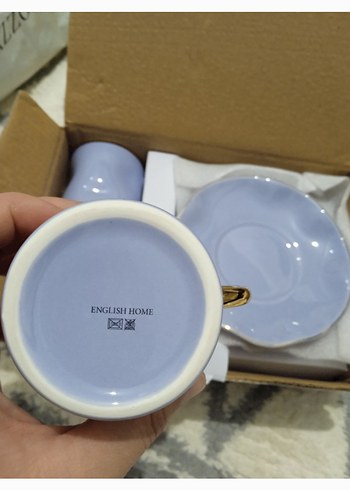 ikili fincan takımı mavi pastel - Görsel 2