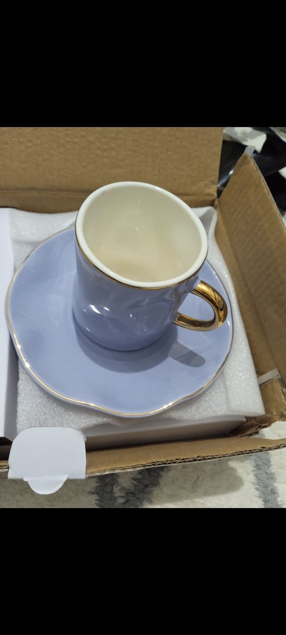 ikili fincan takımı mavi pastel - Görsel 4