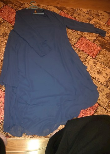 Uzun Kollu Mavi Bohem Kadın Tunik - Görsel 2