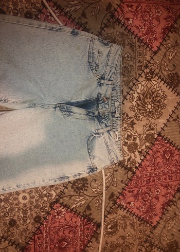 Gri Batik Desenli Kadın Denim Pantolon - Görsel 2
