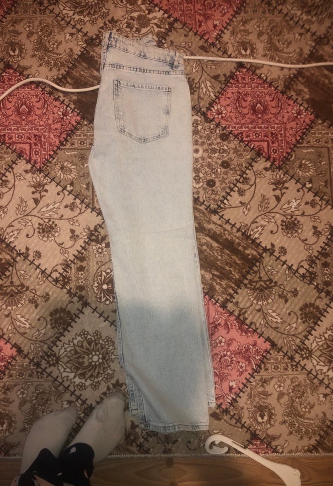 Gri Batik Desenli Kadın Denim Pantolon - Görsel 3