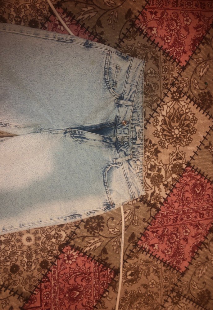 Gri Batik Desenli Kadın Denim Pantolon - Görsel 2