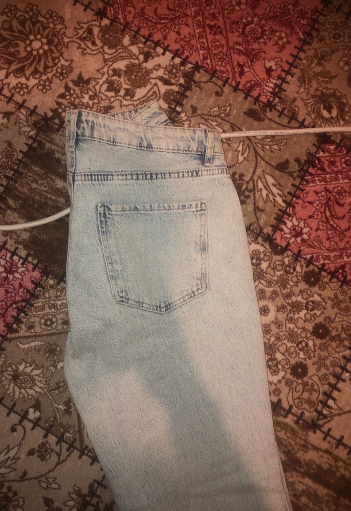 Gri Batik Desenli Kadın Denim Pantolon - Görsel 4