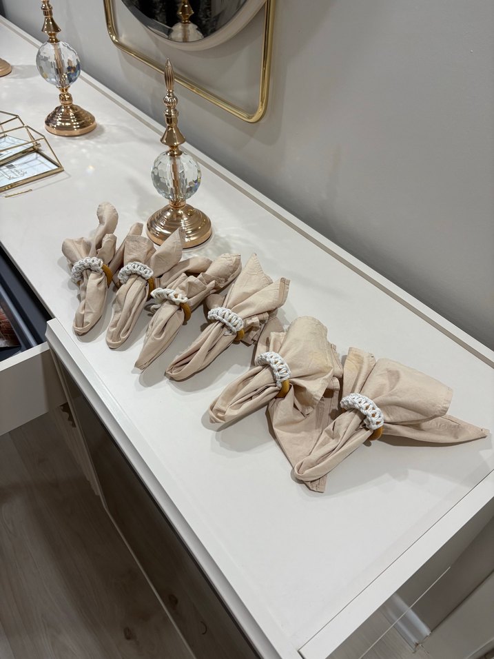 Sunumluk peçete ve yüzük 6 lı set - Görsel 4