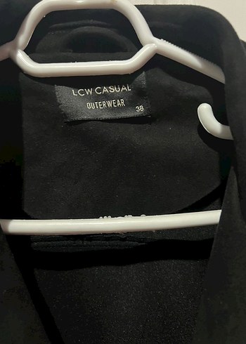 Siyah süet kumaş Ceket - Görsel 4