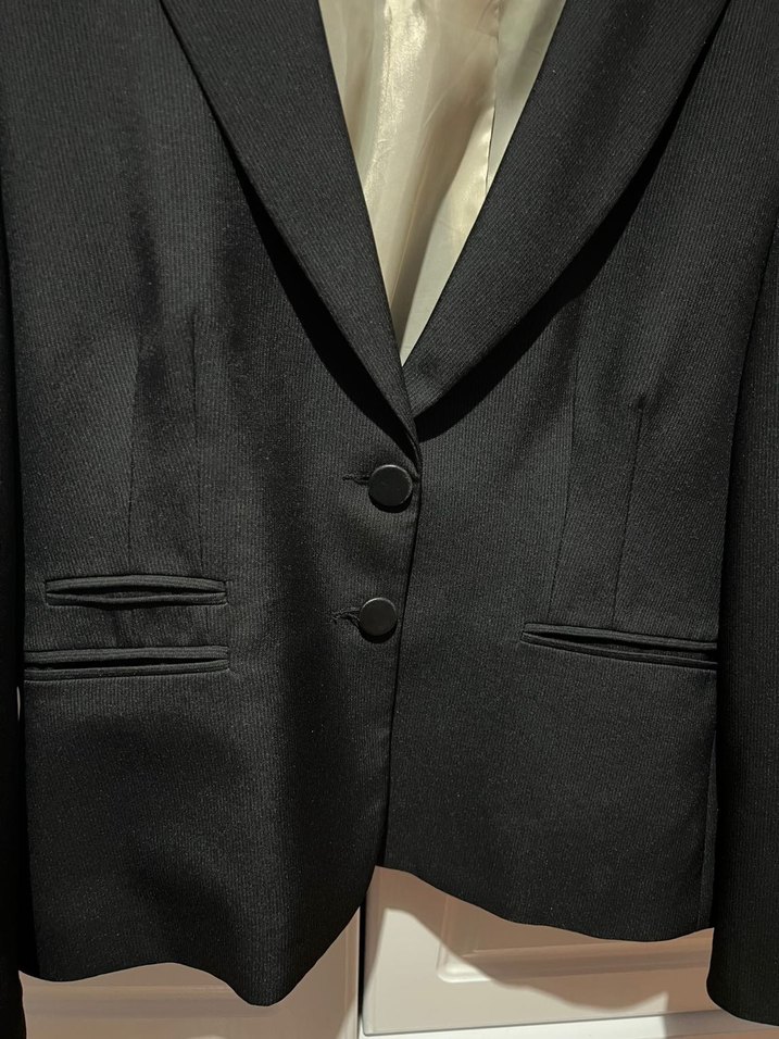 Düğmeli Siyah Kadın Blazer Ceket - Görsel 3