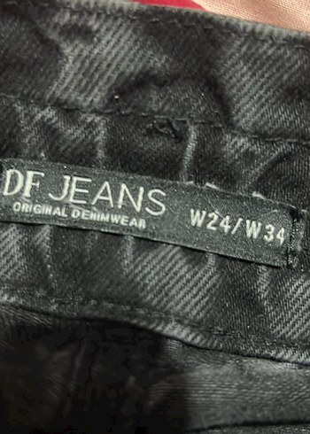 Gri Siyah Bol Kesim Kadın Kot Pantolon - Görsel 5