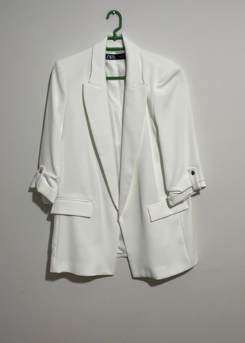 Zara Beyaz Mini Dugmeli Kadin Blazer Sifir Orijinal