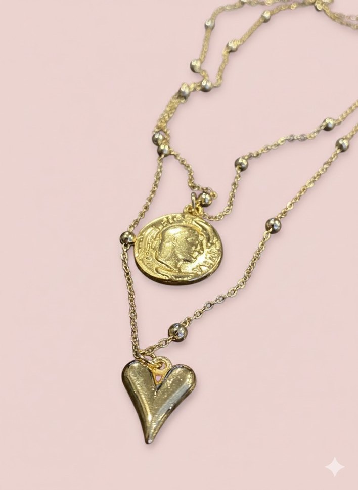 Altın Renkli Mini Zincirli Kadın Kolye - Görsel 2