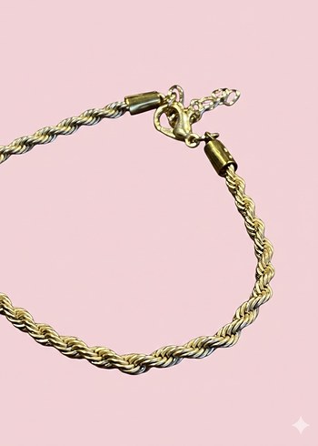 Altın Renk Zincir Detaylı Kadın Bileklik - Görsel 2