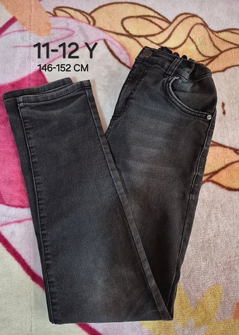 Gri Bağcıklı Erkek Denim Pantolon