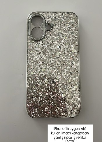 Gri Parlak iPhone 16 Kılıfı