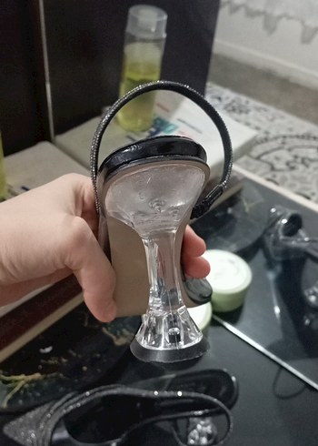 40 Beden siyah Renk Siyah Yılan Desenli Payetli Stiletto