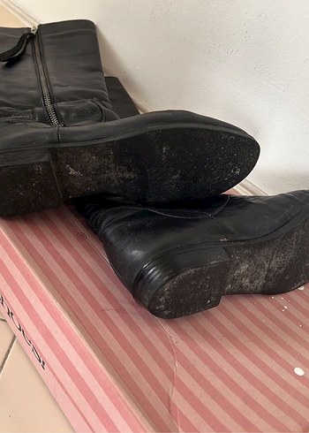 Elle Kadın Siyah Hakiki Deri Çizme 39