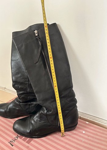 Kadın Siyah Hakiki Deri Çizme 39