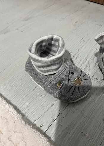 Gri Örgü Erkek Bebek Patik - Görsel 6