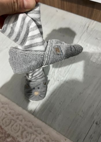 Gri Örgü Erkek Bebek Patik - Görsel 4