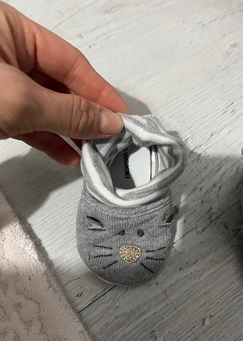 Gri Örgü Erkek Bebek Patik - Görsel 7