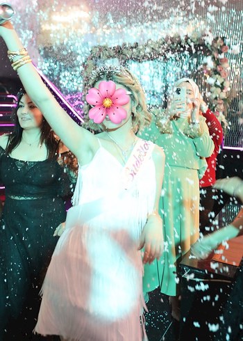 Püsküllü beyaz after - kına elbisesi - Görsel 8